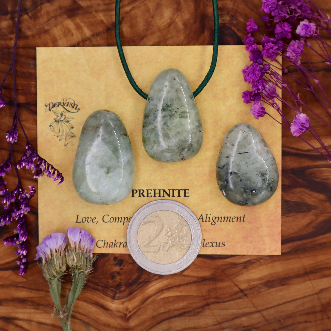 Prehnite Tumblestone Pendant