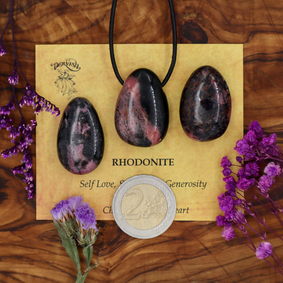 Rhodonite Tumblestone Pendant