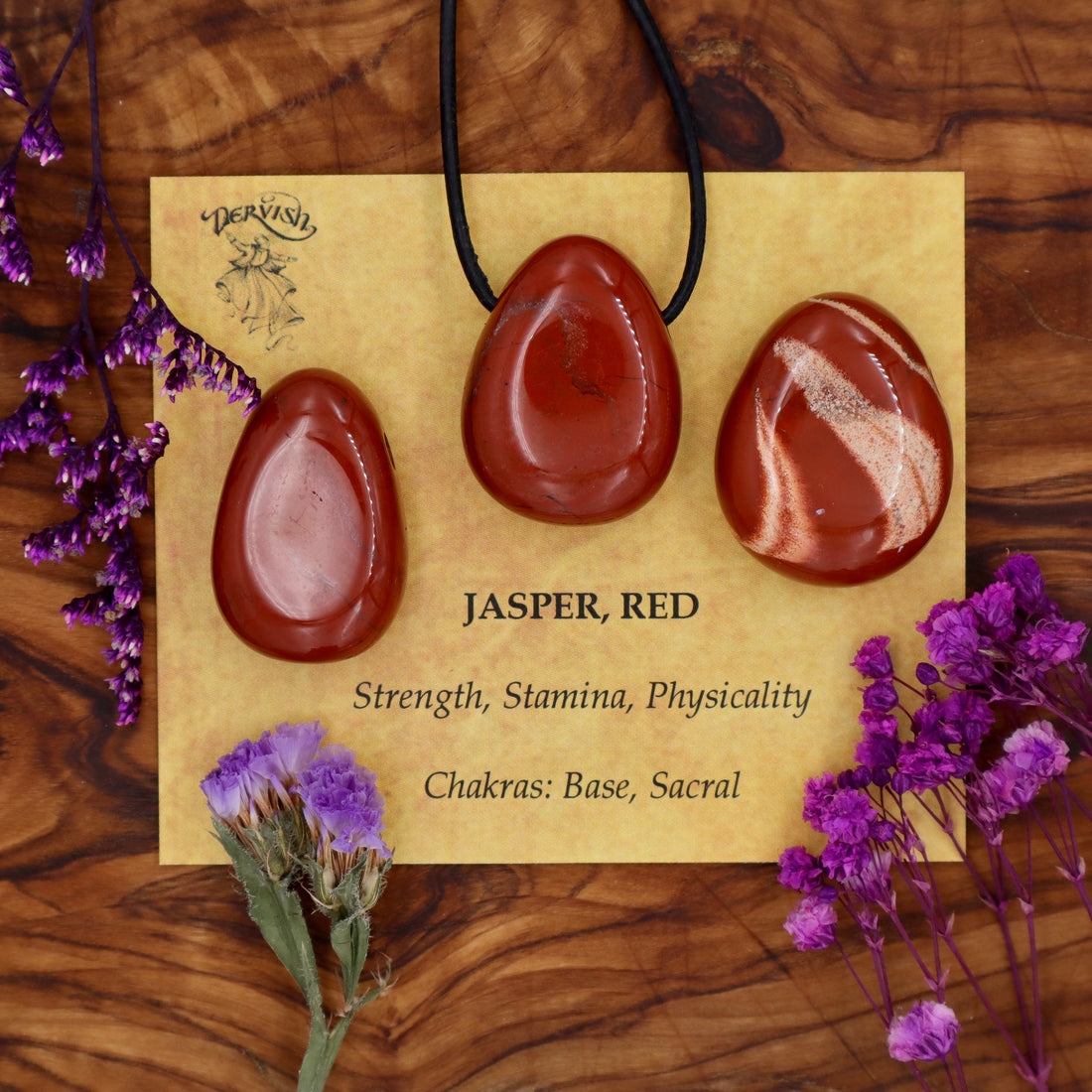 Jasper, Red Tumblestone Pendant