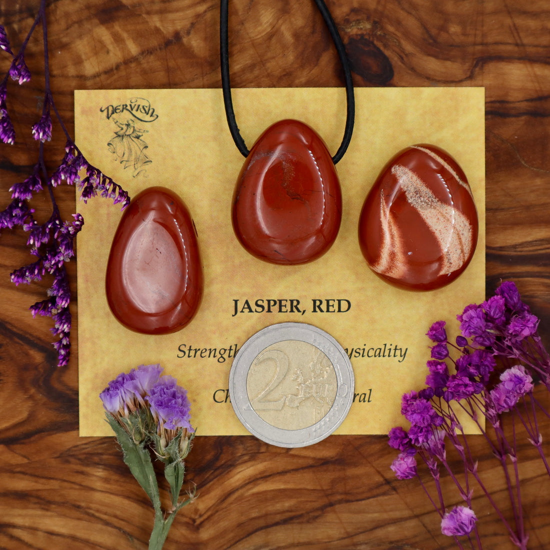 Jasper, Red Tumblestone Pendant