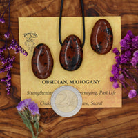 Obsidian, Mahogany Tumblestone Pendant