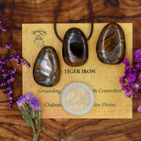Tiger Iron Tumblestone Pendant