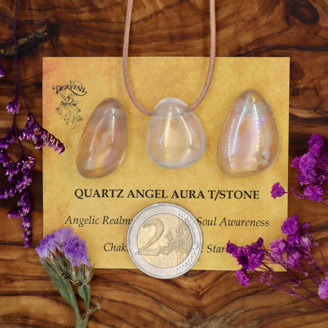 Angel Aura Quartz Tumblestone Pendant