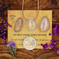 Angel Aura Quartz Tumblestone Pendant