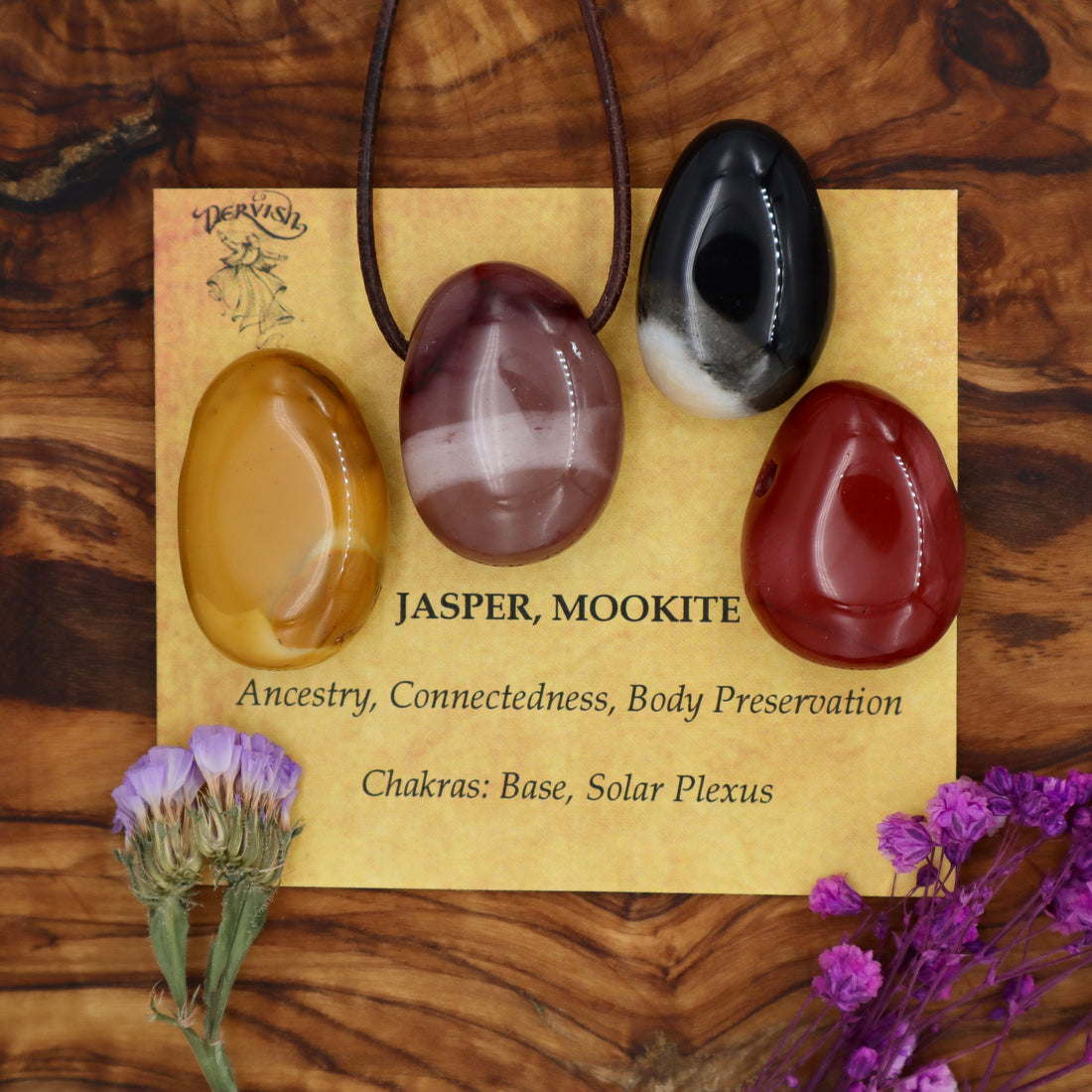 Jasper, Mookite Tumblestone Pendant