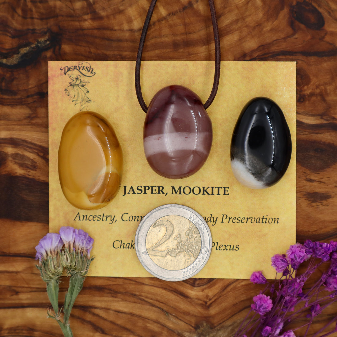 Jasper, Mookite Tumblestone Pendant