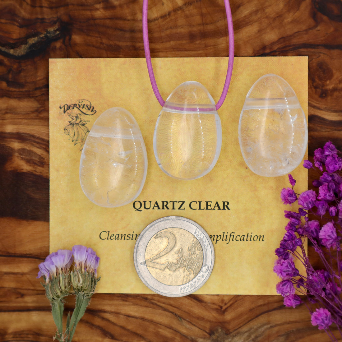 Quartz, Clear Tumblestone Pendant