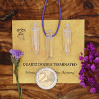 Quartz Double Terminated Polished Tumblestone Pendant