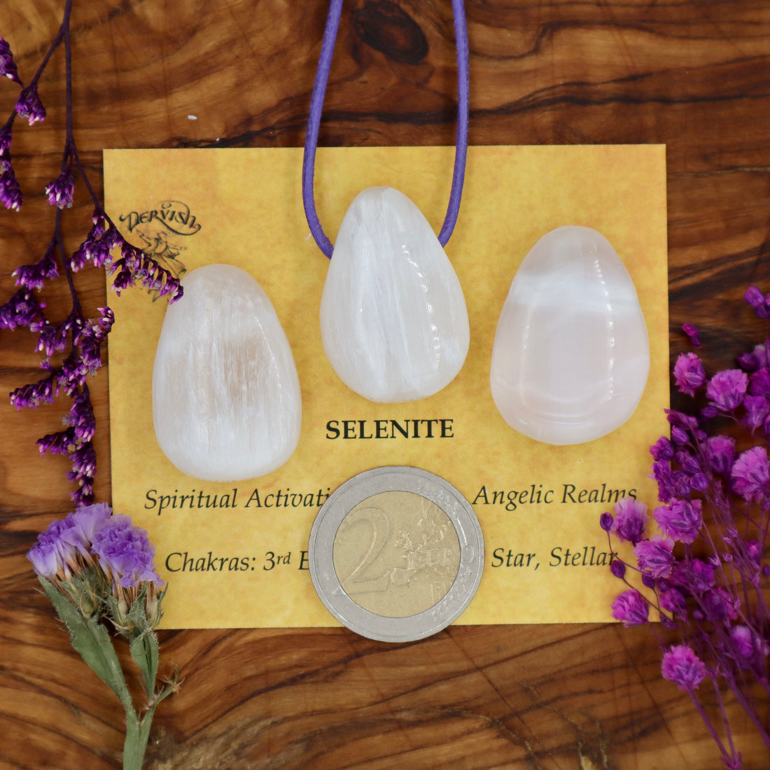 Selenite Tumblestone Pendant