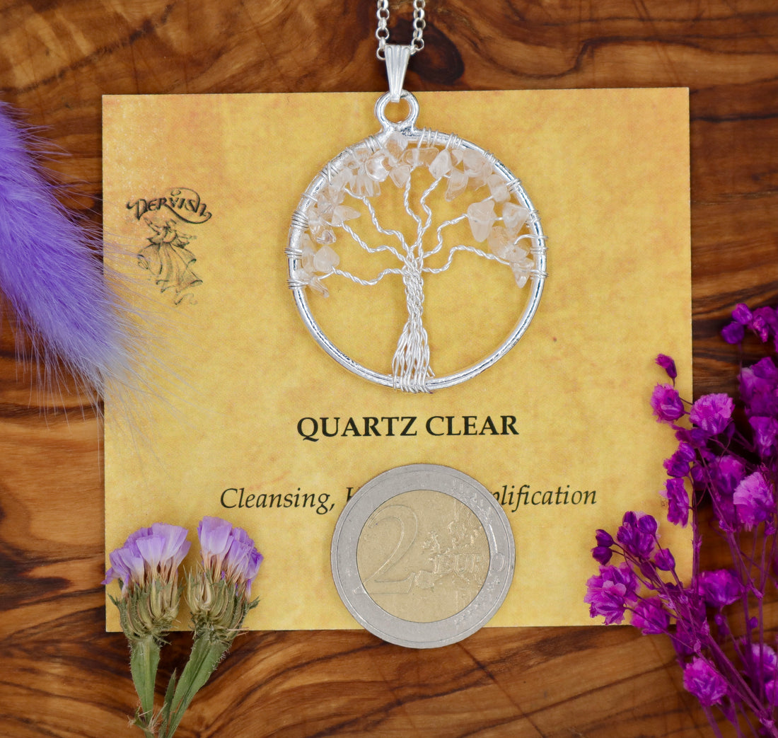 Quartz, Clear Tree of Life Pendant