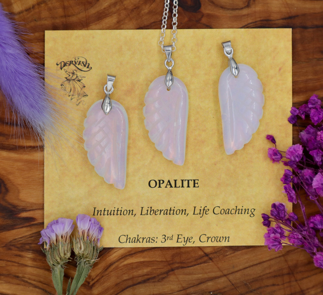 Opalite Angel Wing Pendant