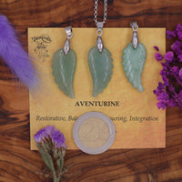Aventurine Angel Wing Pendant