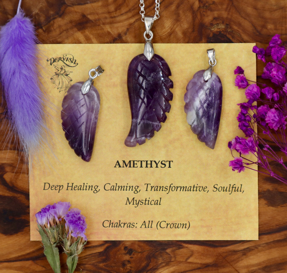 Amethyst Angel Wing Pendant