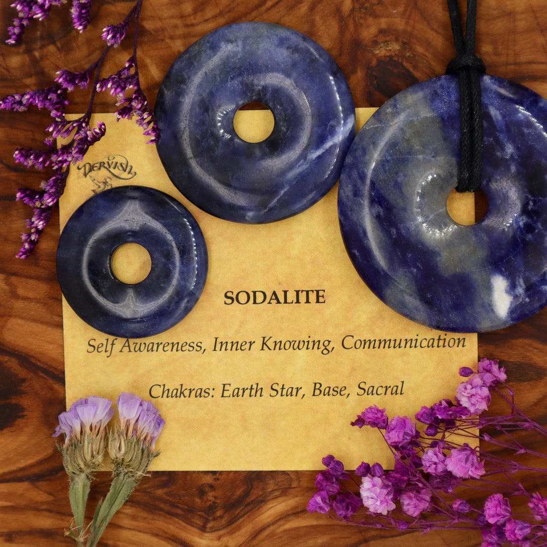 Sodalite Donut Pendant (30mm, 40mm, 50mm)