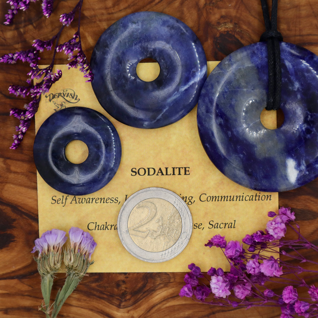 Sodalite Donut Pendant (30mm, 40mm, 50mm)