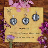 Hematite Mini Heart Pendant