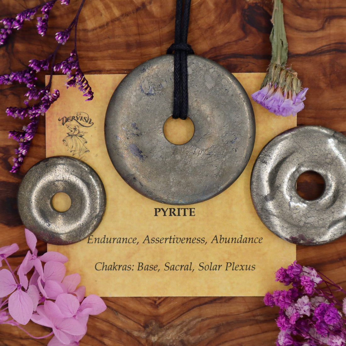 Pyrite Donut Pendant (30mm, 40mm, 50mm)