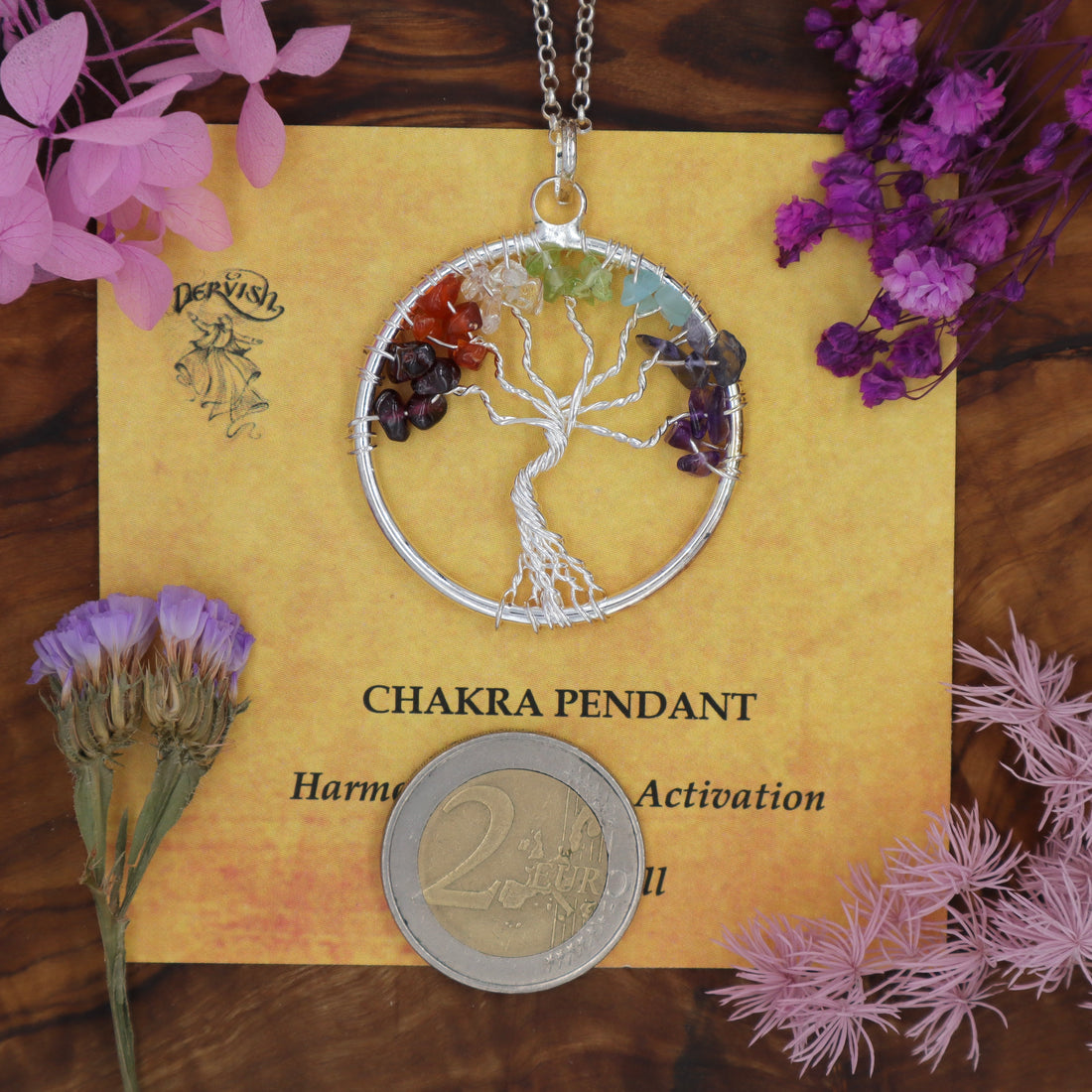 Chakra Tree of Life Pendant Round