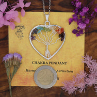 Chakra Tree of Life Pendant Heart