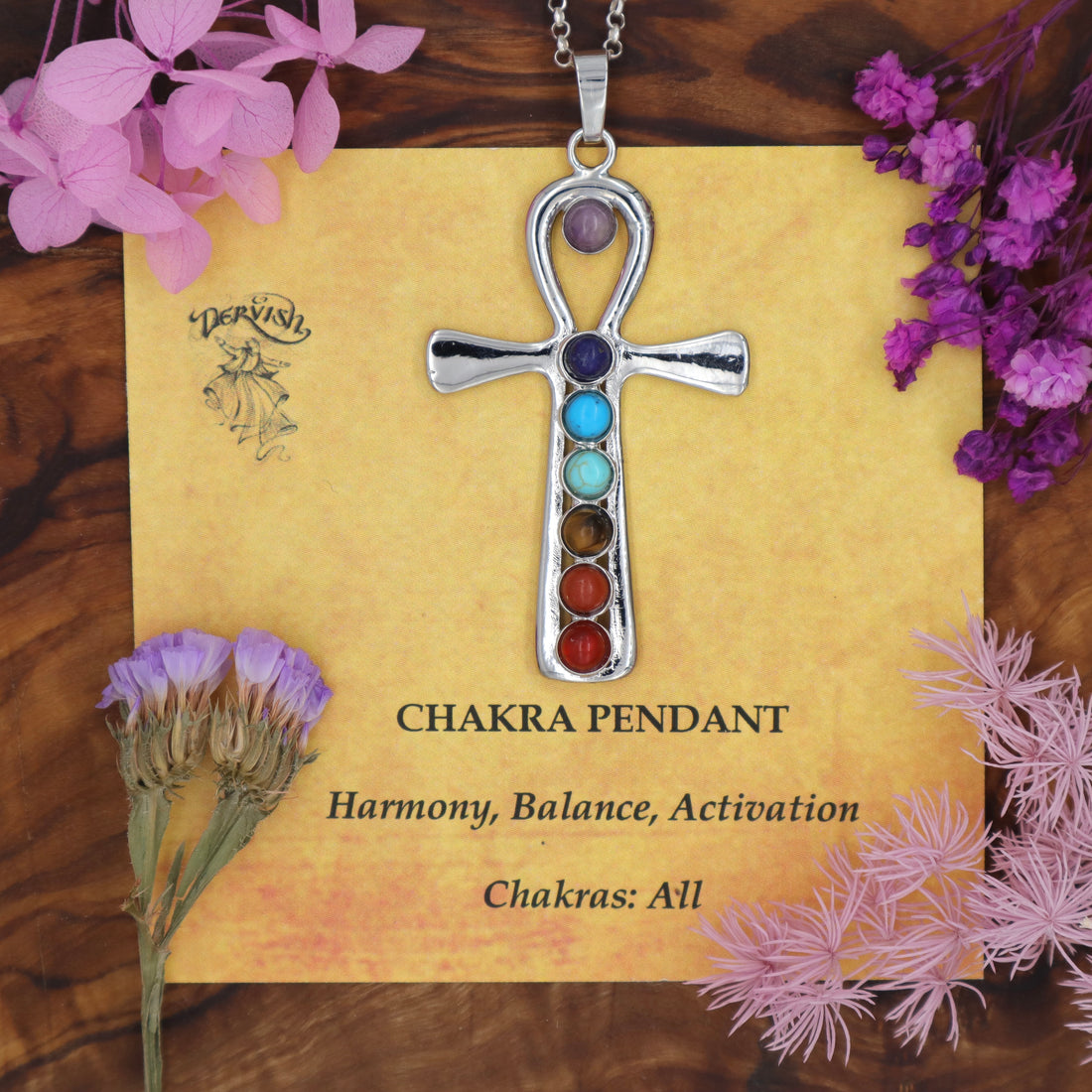 Chakra Ankh Pendant