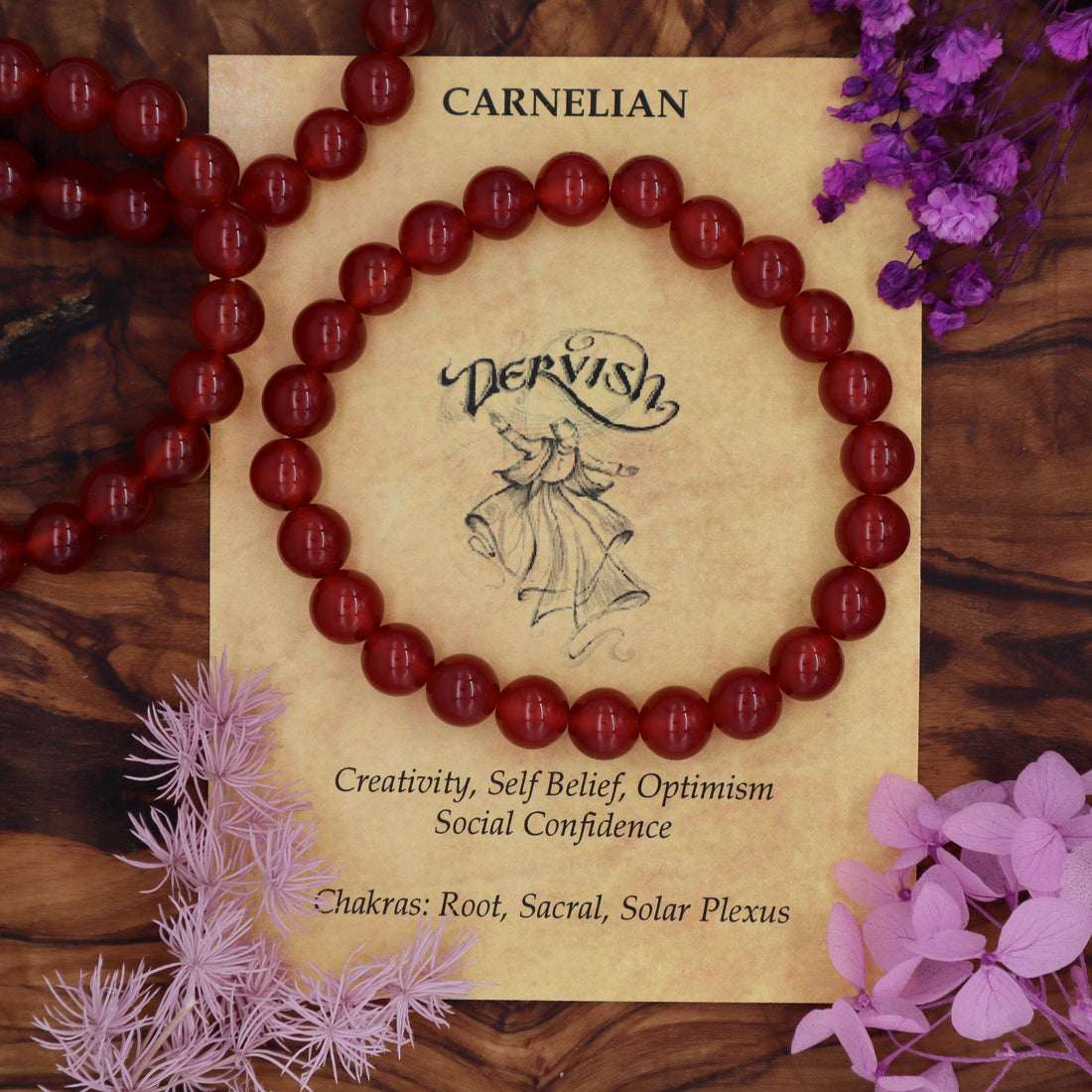 Carnelian Bracelet 8mm (Sphere)