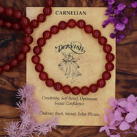 Carnelian Bracelet 8mm (Sphere)