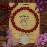 Carnelian Bracelet 8mm (Sphere)