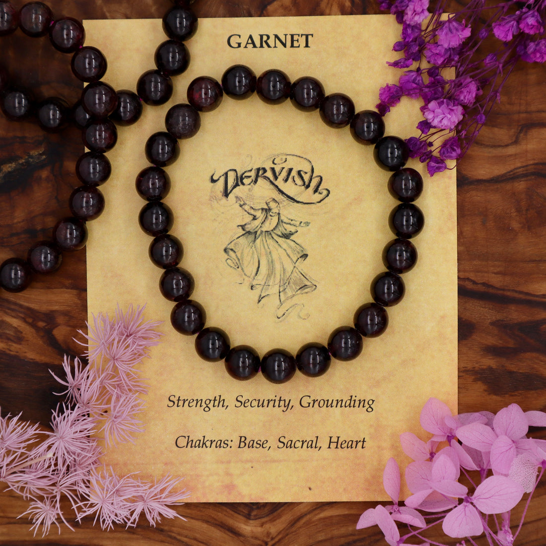 Garnet, Red Bracelet (Free Form)