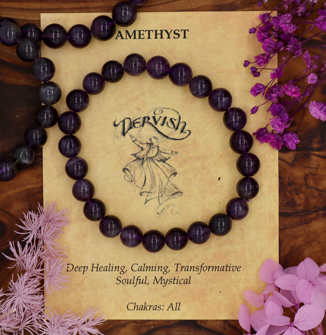 Amethyst Bracelet 8mm (Sphere)