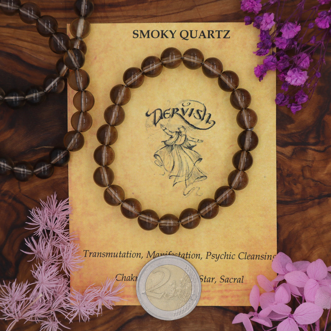 Quartz, Smokey Bracelet 8mm (Sphere)