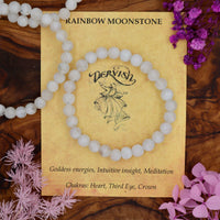 Moonstone, Rainbow Bracelet 8mm (Sphere)