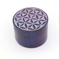 Multi Coloured Soapstone Box Fine Carved SABX-101