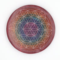 Multi Coloured Incense Plate with 7 Chakra Colours