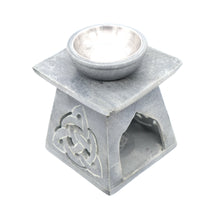 Grey Soapstone Oil Burner with Steel Bowl SKOB1544