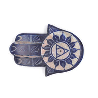 Multi Coloured Soapstone Incense Burner Hands with 7 Chakras