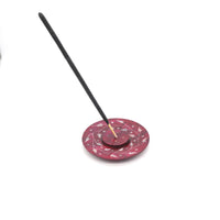 Pink Coloured Soapstone Incense Plate