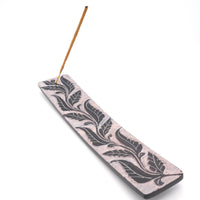 Black Coloured Soapstone Fine Carved Incense Holder