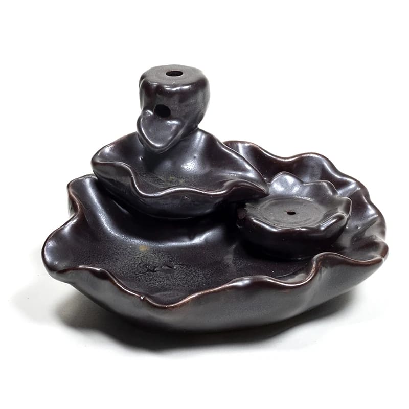 Backflow incense burner - Lotus pond