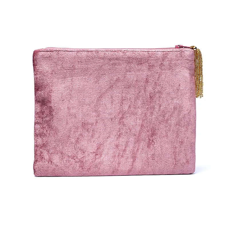 Velvet pouch - Pink with Tree of Life