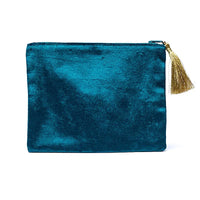 Zippered velvet pouch with tarot eye