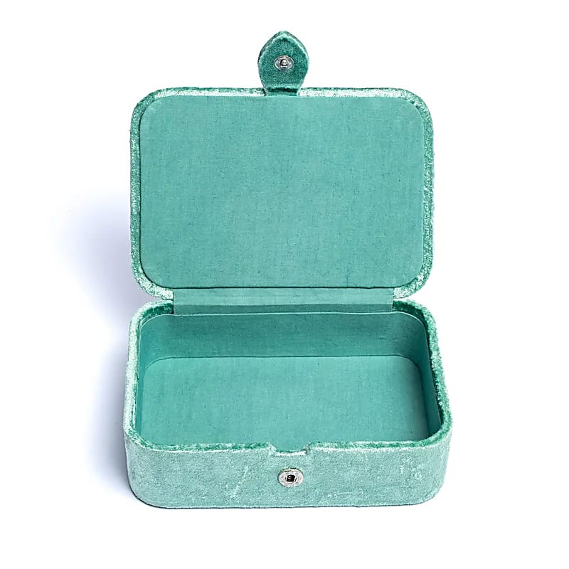 Velvet Jewellery / Tarot box - Mint with moon phases