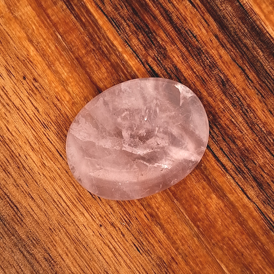 Quartz, Rose, Worry Stone - One Piece