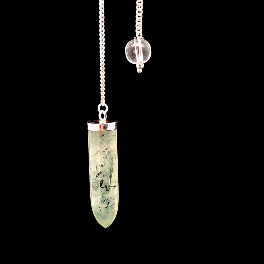 Prehnite Pendulum - Silver Plated