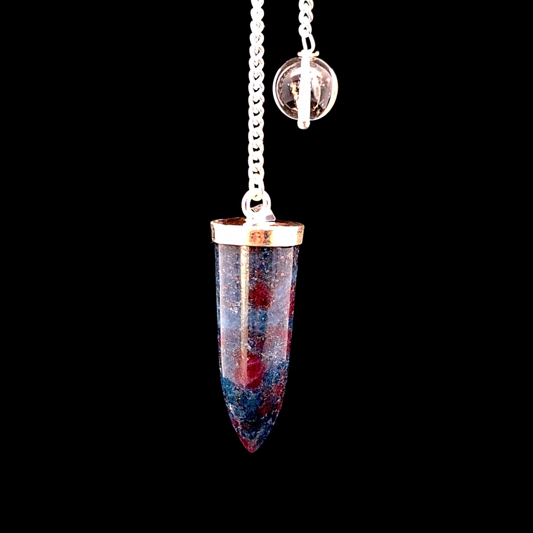 Ruby Zoisite Pendulum - Silver Plated – Dervish Online Shop