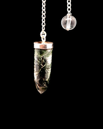 Seraphinite Pendulum - Silver Plated