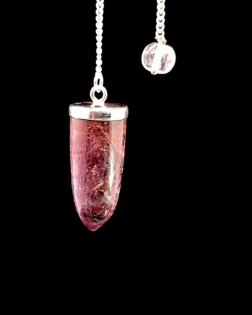 Ruby Pendulum - Silver Plated