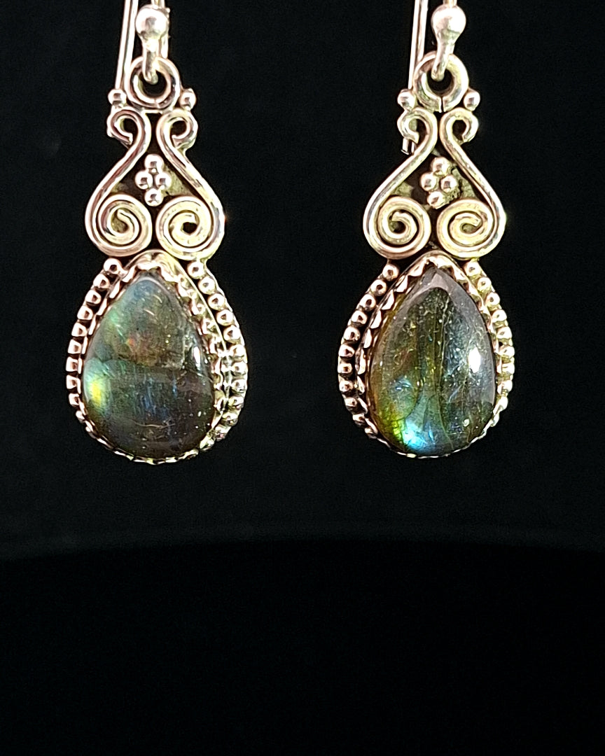 Labradorite Sterling Silver Earrings