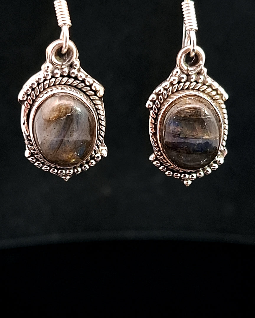 Labradorite Sterling Silver Earrings