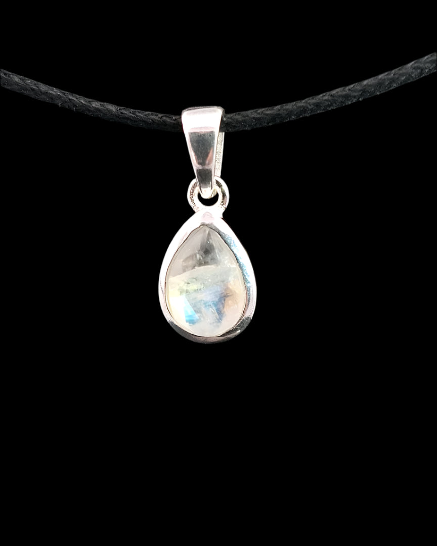 Moonstone, Rainbow Sterling Silver Pendant