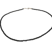 Tourmaline 3mm Faceted Necklace - Silver Plated